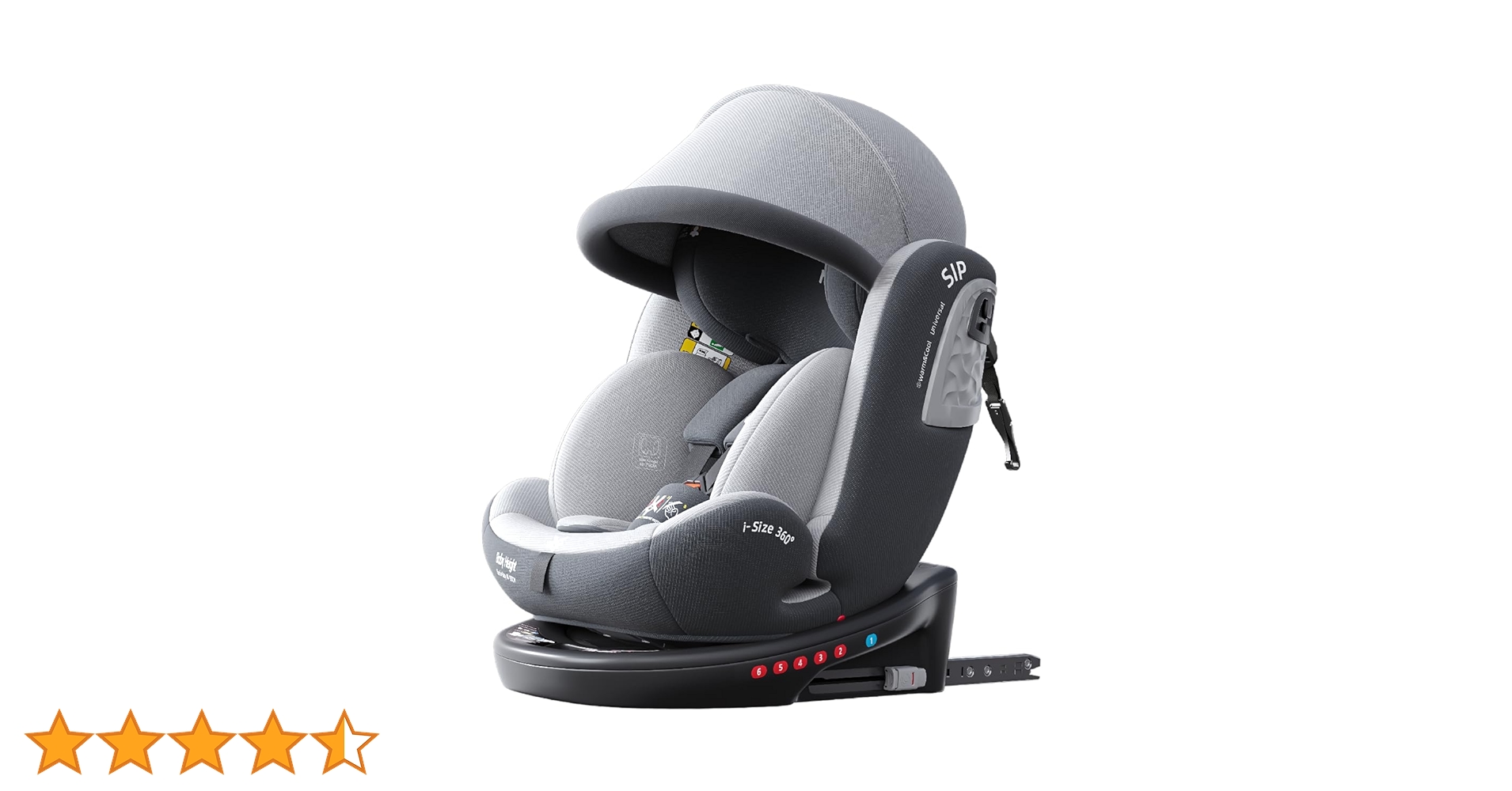 heekin KX111 チャイルドシート グレー heekin - KX111 チャイルドシート 360°回転式 ISOFIX固定 の評価